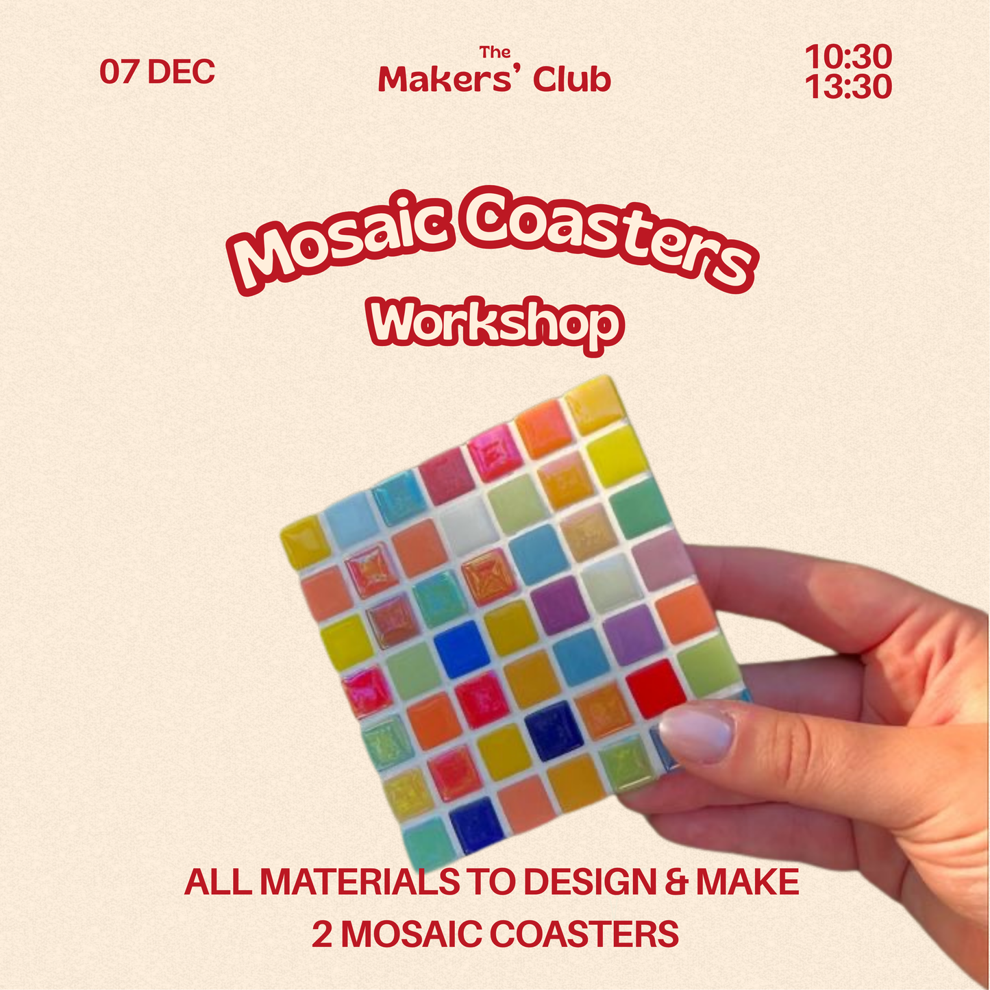 Mosaic Coasters Workshop