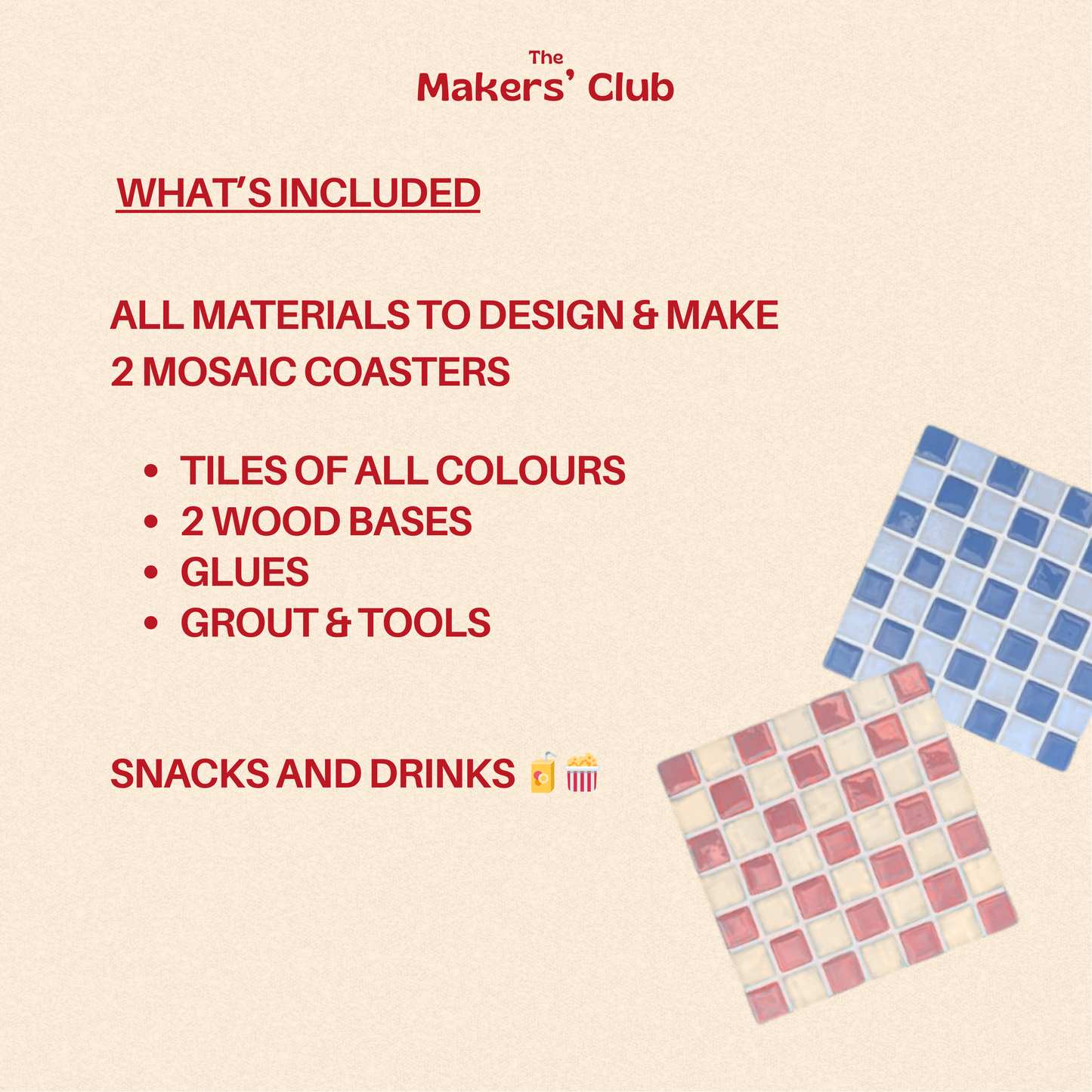 Mosaic Coasters Workshop