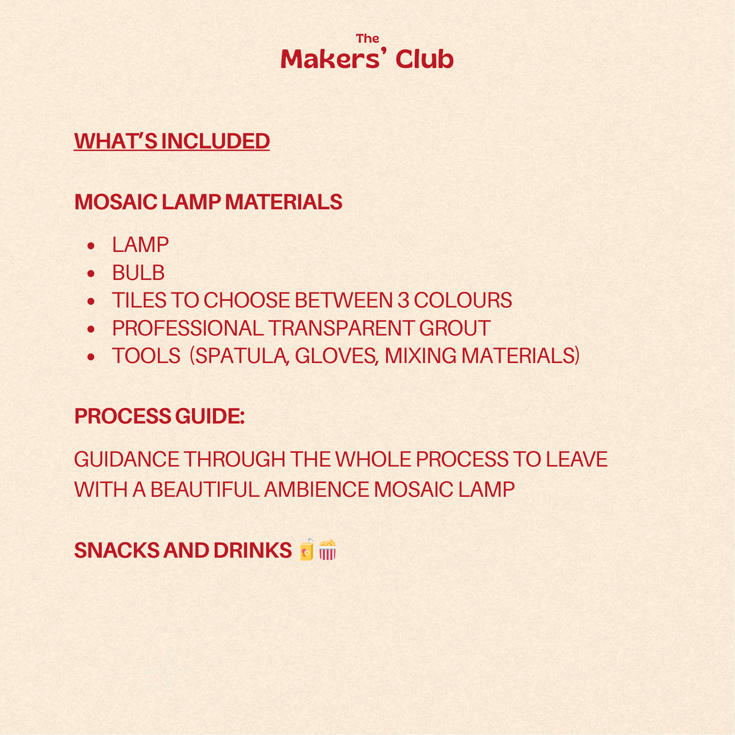 Mosaic Lamp Workshop