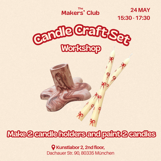 Candle Craft Set: 2 Candle Holders & Candle Painting